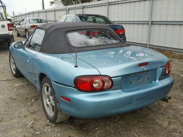 JM1NB353510207909 - 2001 MAZDA MX-5 MIATA BLUE photo 3