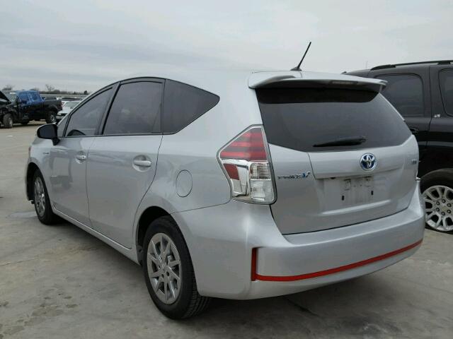 JTDZN3EU8FJ037208 - 2015 TOYOTA PRIUS V SILVER photo 3