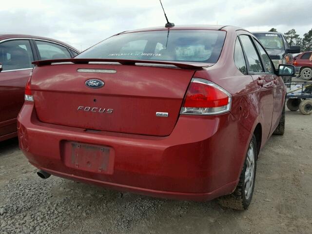 1FAHP36N89W155995 - 2009 FORD FOCUS SES RED photo 4