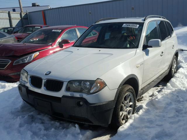 WBXPA73454WB24406 - 2004 BMW X3 2.5I WHITE photo 2