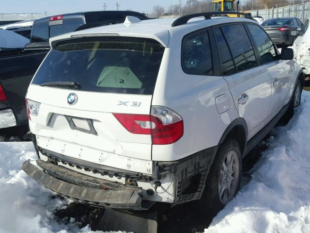 WBXPA73454WB24406 - 2004 BMW X3 2.5I WHITE photo 4