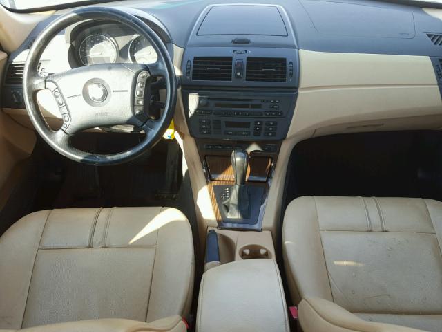WBXPA73454WB24406 - 2004 BMW X3 2.5I WHITE photo 9