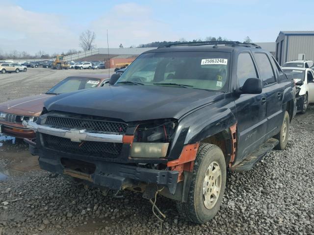 3GNEC12T24G267644 - 2004 CHEVROLET AVALANCHE BLACK photo 2