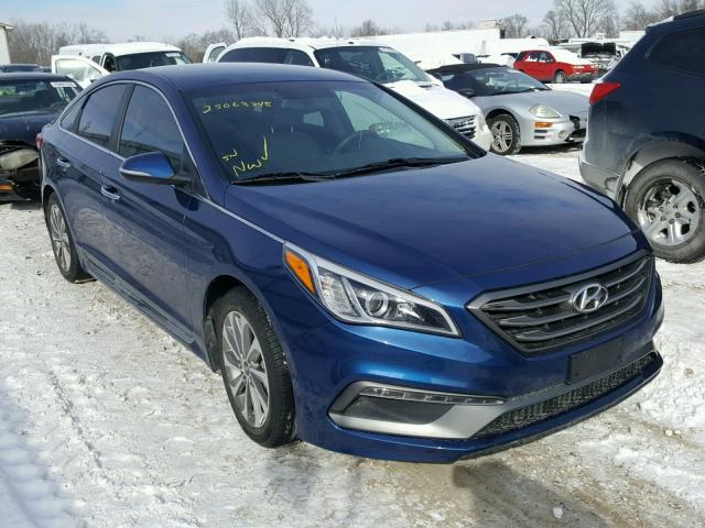 5NPE34AF7FH202756 - 2015 HYUNDAI SONATA SPO BLUE photo 1