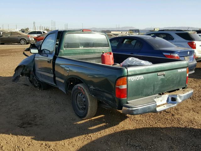 5TENL42N7YZ693898 - 2000 TOYOTA TACOMA GREEN photo 3