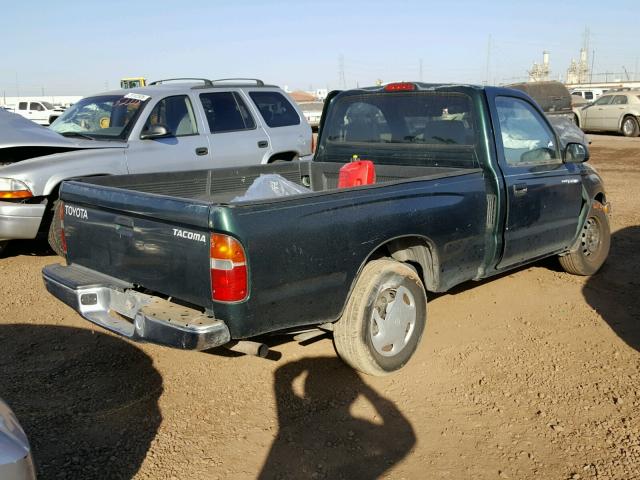 5TENL42N7YZ693898 - 2000 TOYOTA TACOMA GREEN photo 4