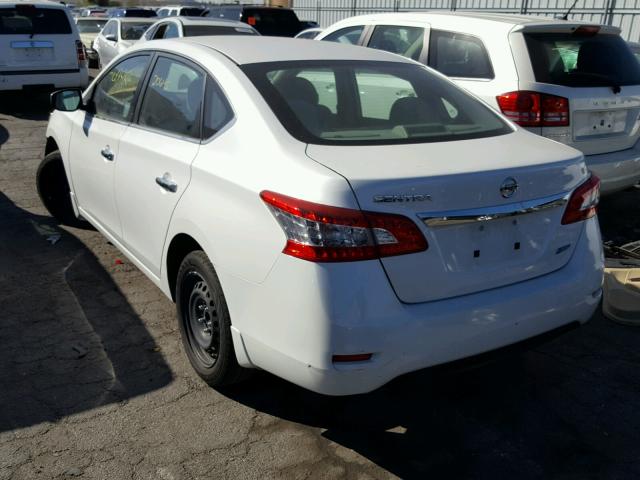 3N1AB7AP0EL682250 - 2014 NISSAN SENTRA S WHITE photo 3