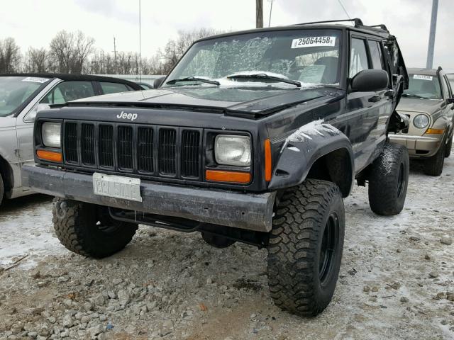 1J4FF68S8XL666267 - 1999 JEEP CHEROKEE S BLACK photo 2