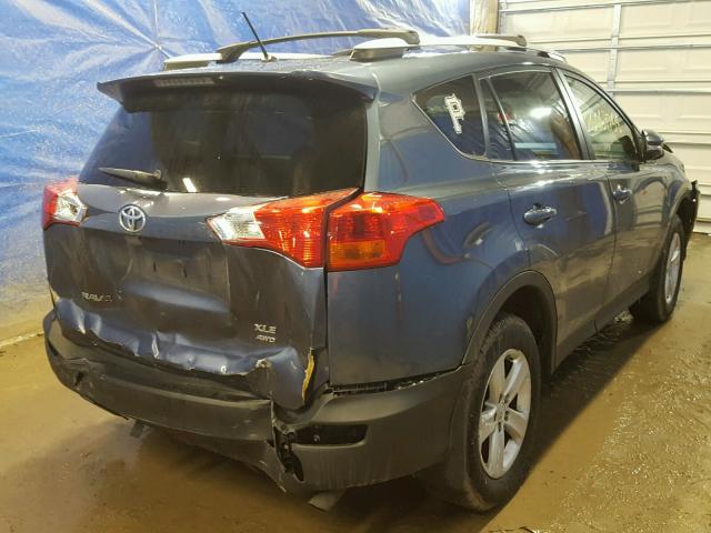 JTMRFREV9DD028053 - 2013 TOYOTA RAV4 XLE BLUE photo 4