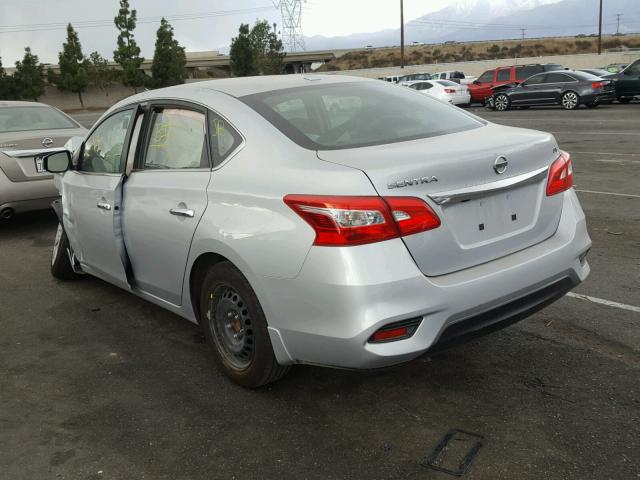 3N1AB7AP4HY278522 - 2017 NISSAN SENTRA S SILVER photo 3