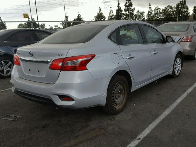 3N1AB7AP4HY278522 - 2017 NISSAN SENTRA S SILVER photo 4