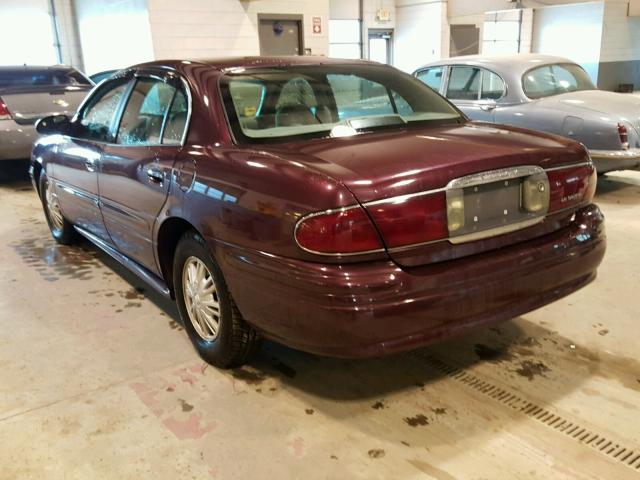 1G4HP52K944116608 - 2004 BUICK LESABRE CU MAROON photo 3