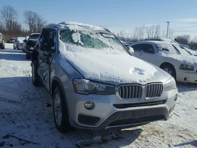 5UXWX9C38H0T20029 - 2017 BMW X3 XDRIVE2 SILVER photo 1