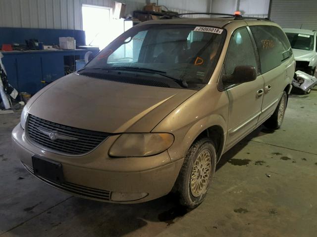 2C8GP54L52R596628 - 2002 CHRYSLER TOWN & COU TAN photo 2