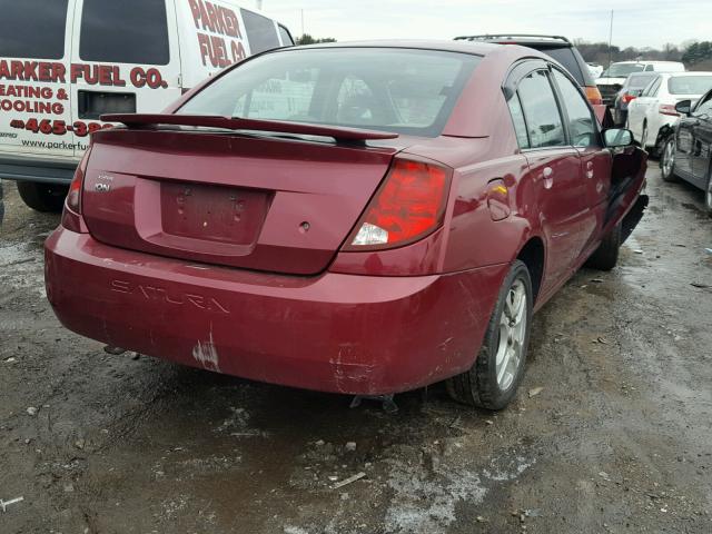 1G8AZ52F54Z175087 - 2004 SATURN ION LEVEL RED photo 4