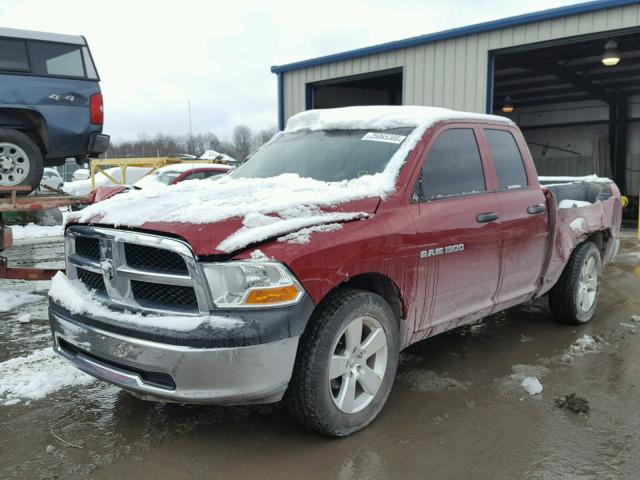 1C6RD7FP2CS232642 - 2012 DODGE RAM 1500 S BURGUNDY photo 2