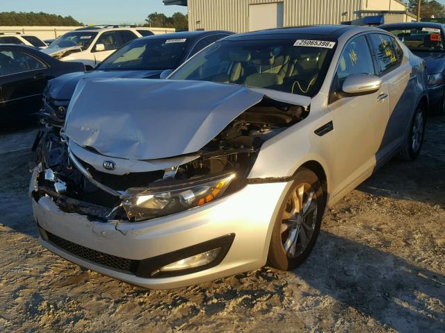 5XXGN4A71DG184551 - 2013 KIA OPTIMA EX SILVER photo 2