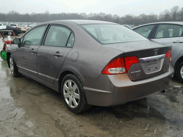 1HGFA16599L015657 - 2009 HONDA CIVIC LX TAN photo 3