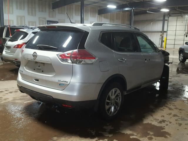 5N1AT2MV6EC759069 - 2014 NISSAN ROGUE S SILVER photo 4