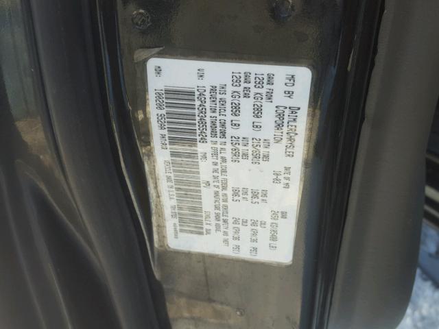 1D4GP45R34B554249 - 2004 DODGE CARAVAN SX BLACK photo 10