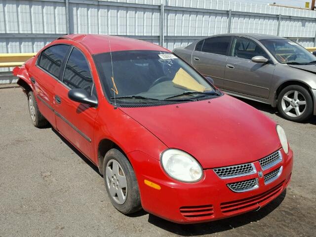 1B3ES26C84D551774 - 2004 DODGE NEON/SE RED photo 1