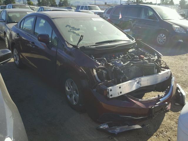 19XFB2F57EE239823 - 2014 HONDA CIVIC LX BURGUNDY photo 1