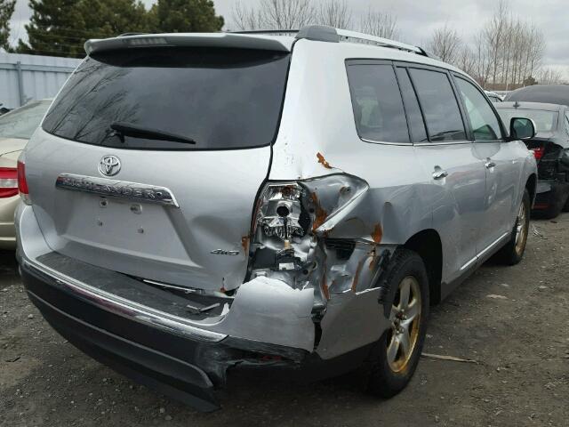 5TDDK3EH2CS108701 - 2012 TOYOTA HIGHLANDER SILVER photo 4