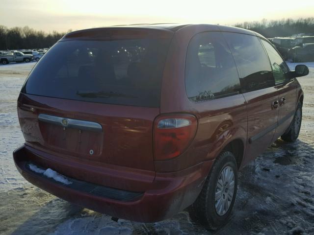 1A4GP45R76B720525 - 2006 CHRYSLER TOWN & COU MAROON photo 4