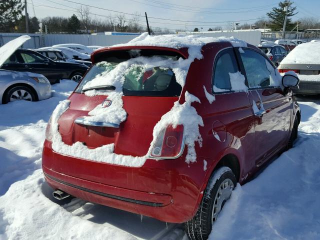 3C3CFFAR3DT598304 - 2013 FIAT 500 POP RED photo 4