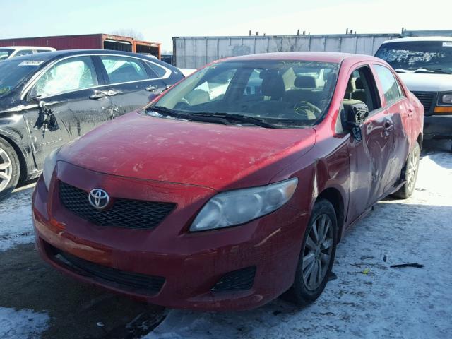 1NXBU40E29Z026486 - 2009 TOYOTA COROLLA RED photo 2