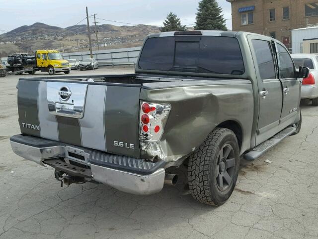 1N6AA07A24N584469 - 2004 NISSAN TITAN XE GREEN photo 4