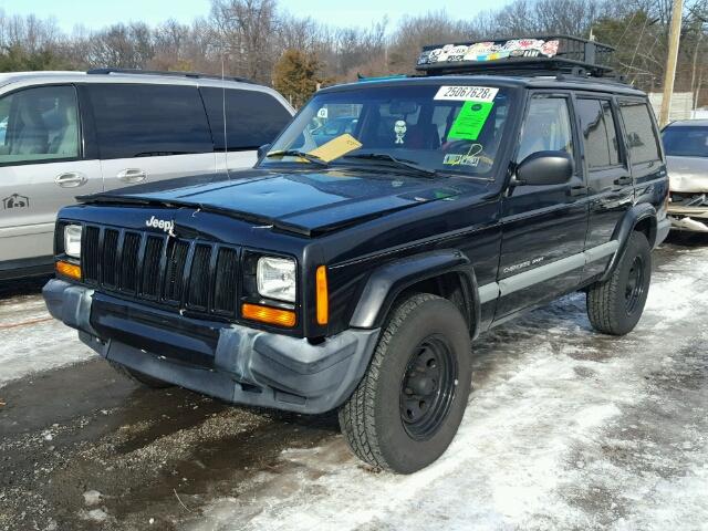 1J4FF48S71L504481 - 2001 JEEP CHEROKEE S BLACK photo 2