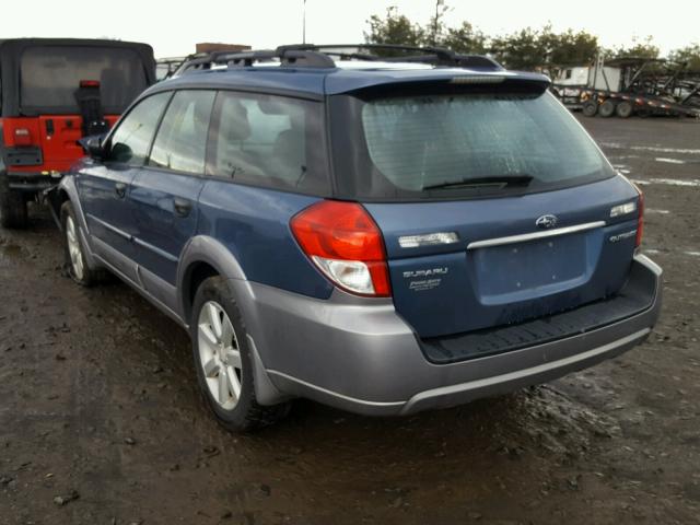 4S4BP61C287312173 - 2008 SUBARU OUTBACK 2. BLUE photo 3