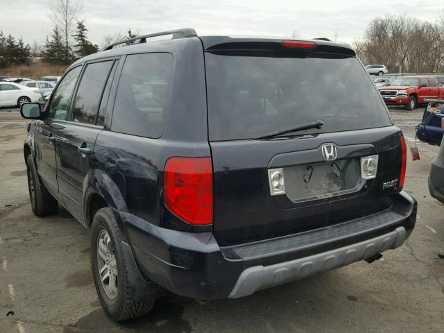 5FNYF18545B066471 - 2005 HONDA PILOT EXL BLACK photo 3