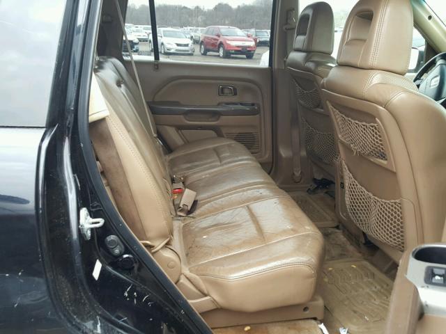 5FNYF18545B066471 - 2005 HONDA PILOT EXL BLACK photo 6