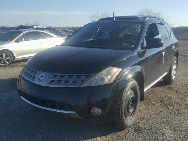 JN8AZ08W07W661591 - 2007 NISSAN MURANO SL BLACK photo 2