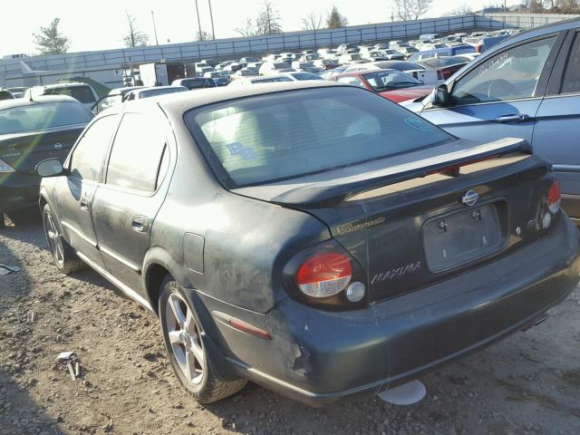 JN1CA31D3YT705627 - 2000 NISSAN MAXIMA GLE GREEN photo 3