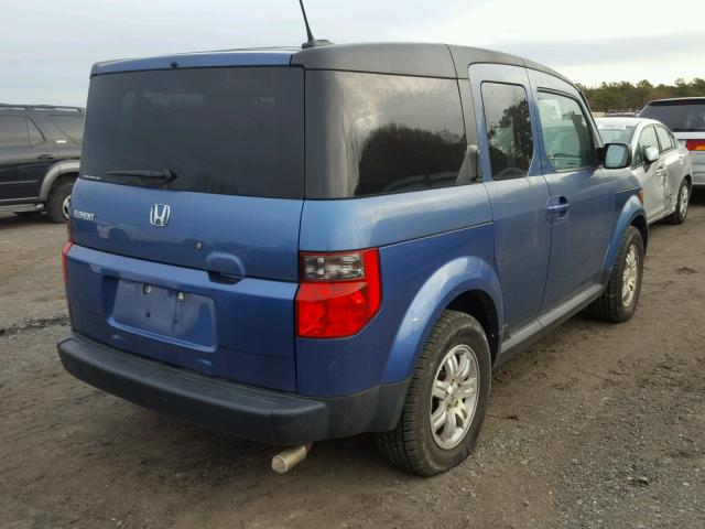 5J6YH287X8L001508 - 2008 HONDA ELEMENT EX BLUE photo 4