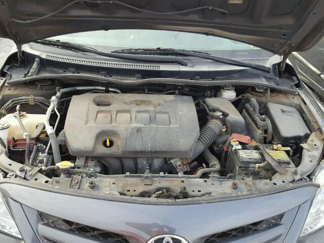 2T1BU4EE3CC838641 - 2012 TOYOTA COROLLA BA GRAY photo 7