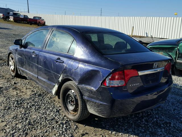 2HGFA1F59BH524487 - 2011 HONDA CIVIC LX BLUE photo 3