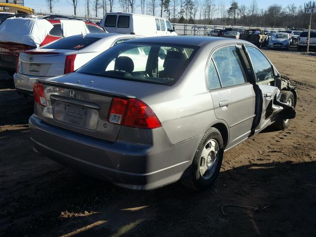 JHMES96695S010939 - 2005 HONDA CIVIC HYBR SILVER photo 4