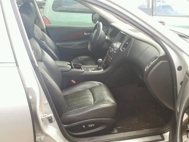 JNKAJ09F08M355892 - 2008 INFINITI EX35 BASE SILVER photo 5