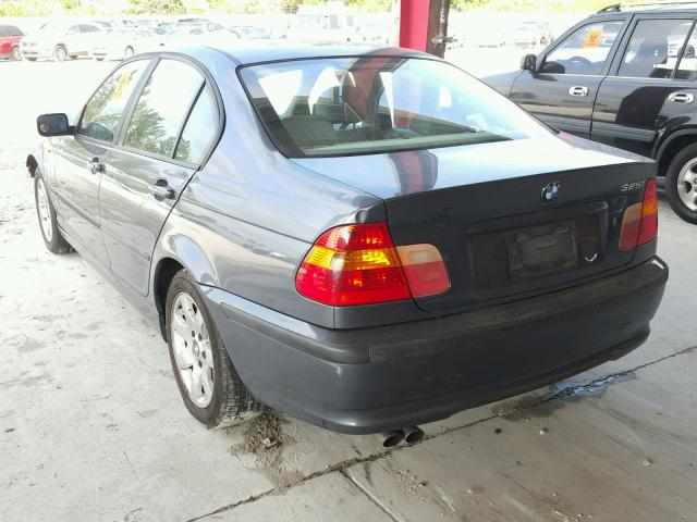 WBAET374X2NG81443 - 2002 BMW 325 I GRAY photo 3