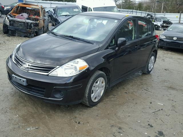 3N1BC1CP5BL480107 - 2011 NISSAN VERSA S BLACK photo 2