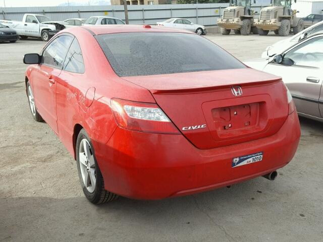 2HGFG128X7H507073 - 2007 HONDA CIVIC EX RED photo 3