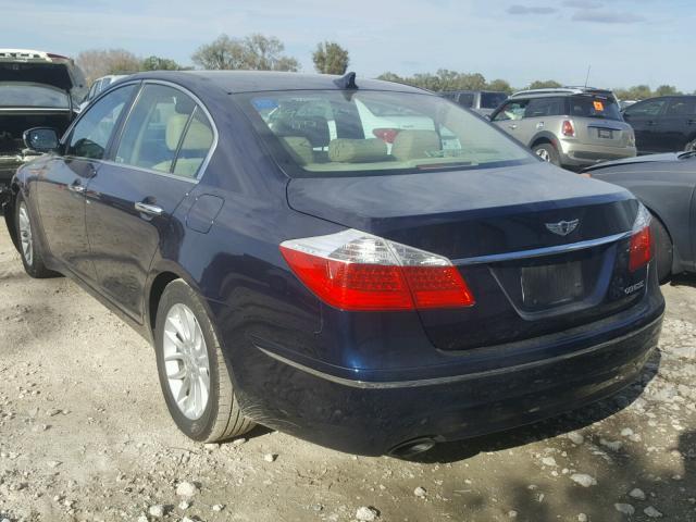 KMHGC4DE3BU135502 - 2011 HYUNDAI GENESIS 3. BLUE photo 3