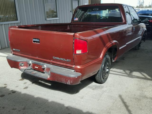 1GCCS19X4W8124182 - 1998 CHEVROLET S TRUCK S1 RED photo 4