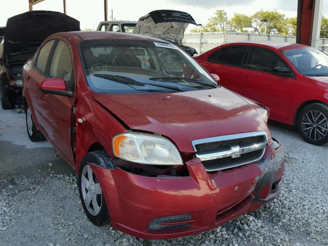 KL1TD566X7B047441 - 2007 CHEVROLET AVEO BASE Kırmızı fotoğraf 1