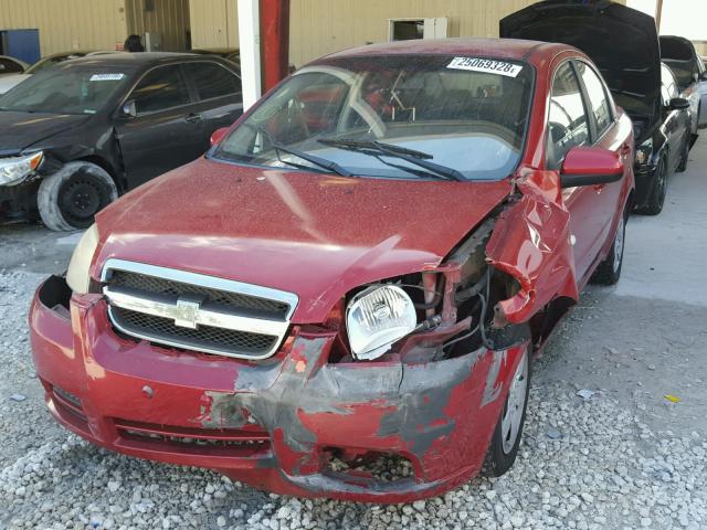 KL1TD566X7B047441 - 2007 CHEVROLET AVEO BASE RED photo 2