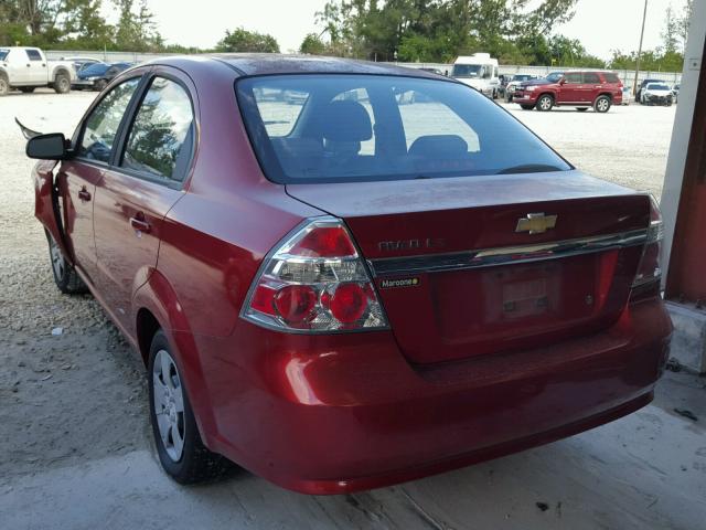 KL1TD566X7B047441 - 2007 CHEVROLET AVEO BASE RED photo 3